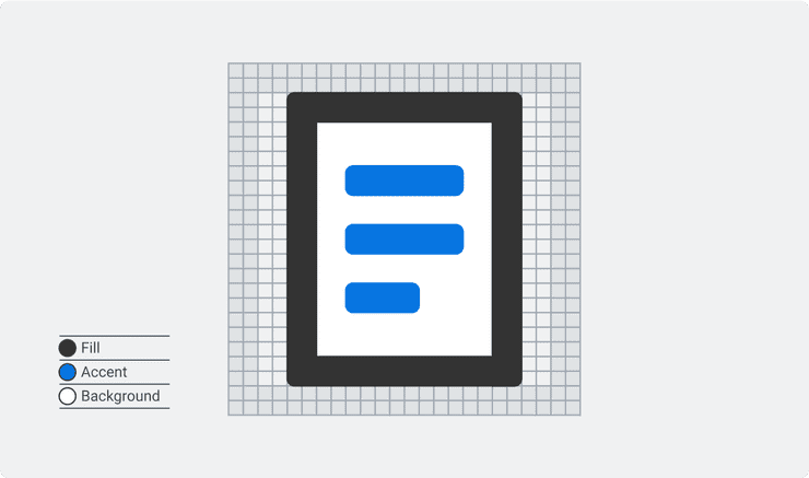 Layer usage illustration for System Icons.