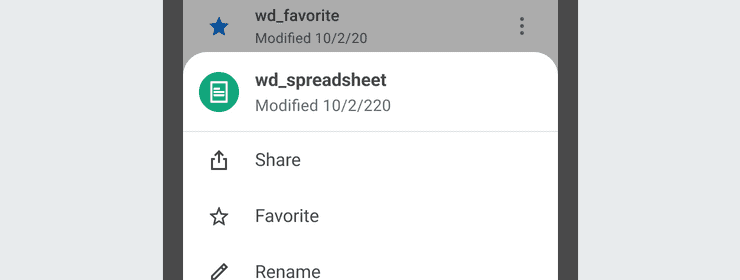 Image of an sheet with a list of actions.