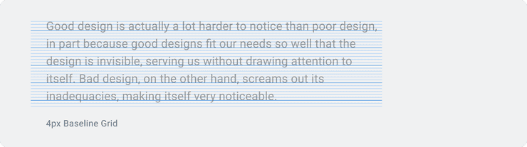 Illustration demonstrating canvas baseline grid.