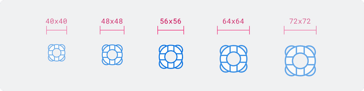 Example of Accent Icon scaling.