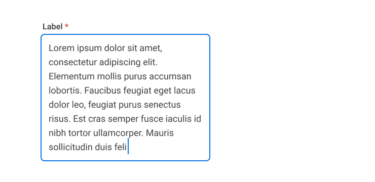 Image of a Text Area that grows with the content.