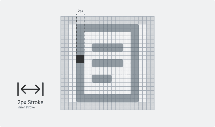 2px stroke illustration for System Icons.