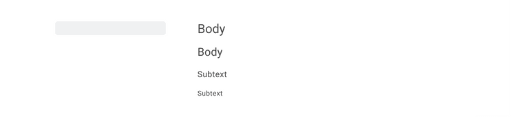 Before and after loading state of text styles