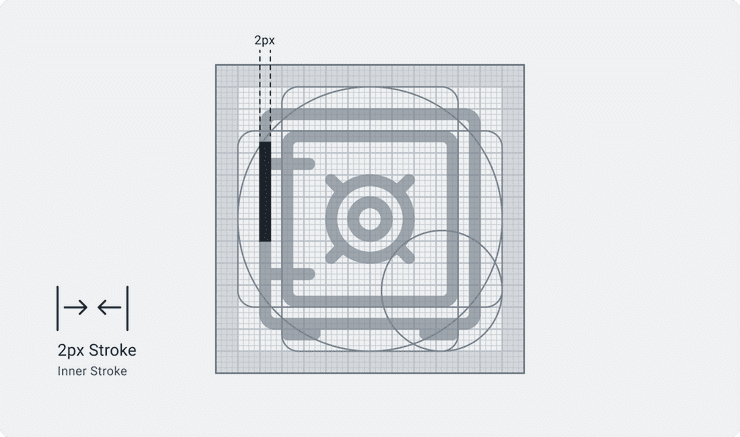 2px stroke illustration for Accent Icons.