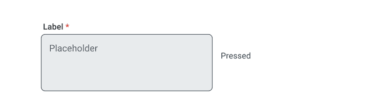 Image of a Pressed Text Area.