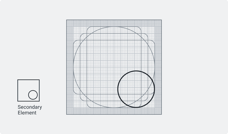 Depiction of the secondary element area to add additional emphasis.