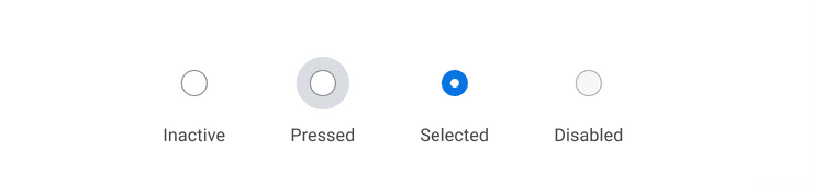 Image of a Radio Button's anatomy