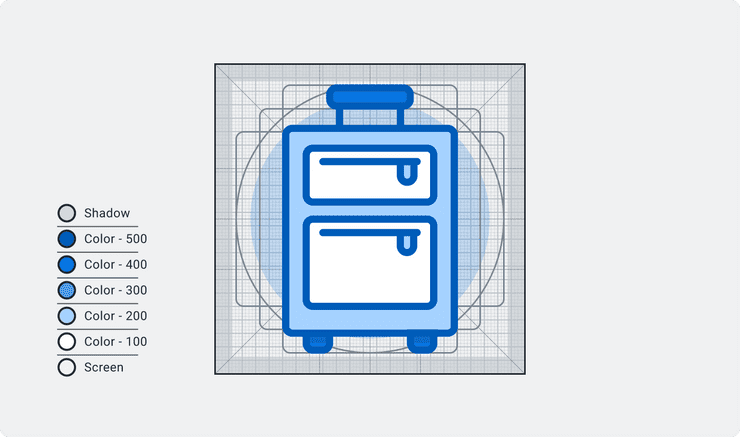 Example of an Applet icons layers.