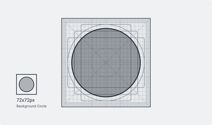 Example of an Applet icons background circle.