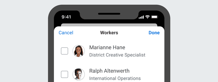 Image of a sheet with selection options.