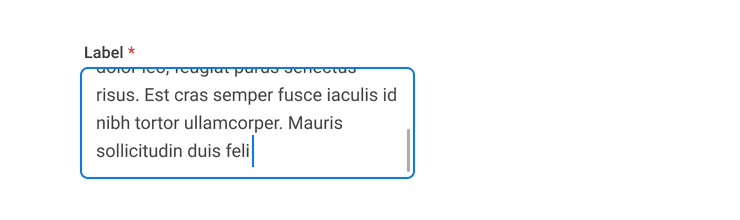 Image of a Text Area with a fixed height.
