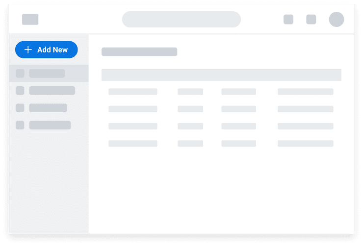 Low-fidelity illustration of Drive. A primary Button is positioned as the first item in the Side Panel.
