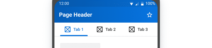 Image of tabs with icons.