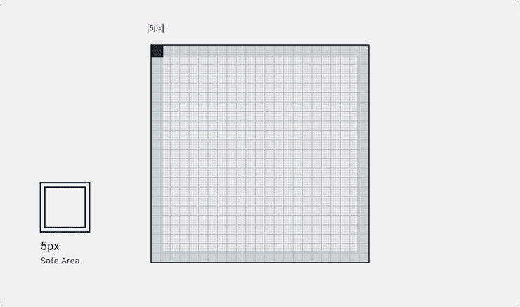 Example of a Applet icons safe area.