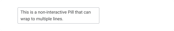 Image of text wrapping in Non-Interactive Pills